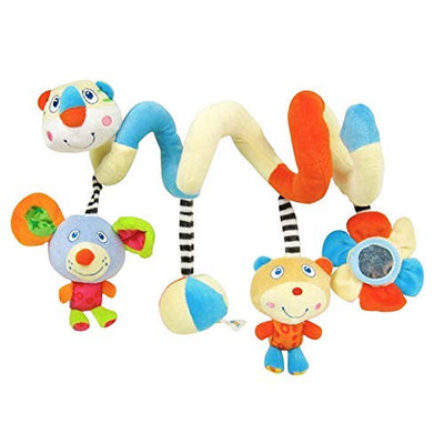 Labebe Jouet Poussette, Jouet Spirale Multicolore avec Ours & Souris pour Unisexe Bébé, Siege Suspendu/Jouet Suspendu/Jouet Poussette Double/Jouet Poussette Enfant/Poussette Landau Jouet/Jeu Spirale - Beewik-Shop.com