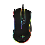 SPIRIT OF GAMER Gaming Mouse "ELITE-M20" black gloss / Rétro éclairage RGB / résolution 4000 dpi / 7 boutons programmables via logiciel inclus - Beewik-Shop.com