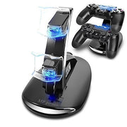 MP power @ Dual Docking Station pour Sony Playstation 4 Contrôleurs en Noir avec de la lumière LED - Beewik-Shop.com