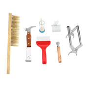 Zerodis 7Pcs Apiculture Fournitures Kit Professionnel,Equipement d'apiculture Durable Set Complet Abeille avec Cage de Reine Brosse d'abeille Fourche à Désengager Porte-Cadre pour Apiculteurs - Beewik-Shop.com