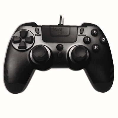 Manette Elite Metaltech filaire pour PS4 avec palettes arrière noir ébène, controleur de jeu gamepad controller joystick pour Playstation 4 / PS4 Pro / PS4 Slim - Beewik-Shop.com