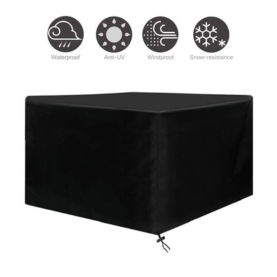 Osarke Housse de Protection Bâche Imperméable Housse de Protection pour Table de Jardin Protection pour mobilier Jardin et hivernage Meubles de Jardin Salon de Jardin Oxford Noir 250 x 250 x 90cm - Beewik-Shop.com