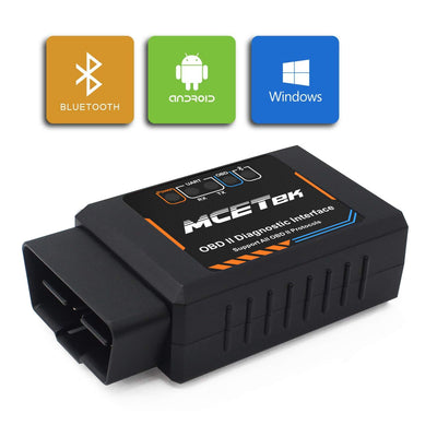 MCETek Obd2 Adaptateur Bluetooth OBD-II Elm327 pour Android Windows Symbian Torque Auto Diagnostic Can Bus OBD sans Fil Mercedes BMW - Beewik-Shop.com