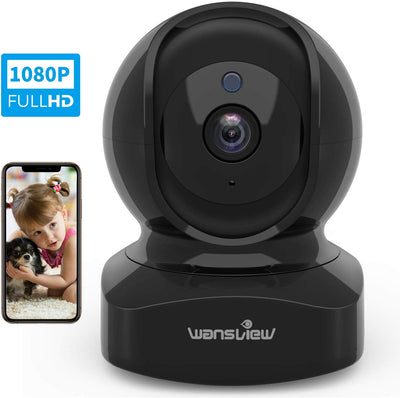 Caméra de Surveillance Wi-FI, Wansview Caméra IP Intérieur 1080P FHD avec Détection de Mouvement, Audio Bidirectionnel et Vision Nocturne pour Surveillance de Animal de Compagnie/Bébé - Q5 Noire - Beewik-Shop.com