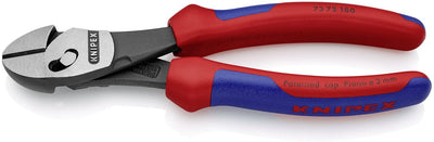 KNIPEX 73 72 180 TwinForce® Pince coupante de côté haute performance noire atramentisée avec gaines bi-matière 180 mm - Beewik-Shop.com