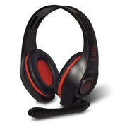 SPIRIT OF GAMER "PRO-H5" RED Casque micro pour PC / prise jack 3,5 mm / télécommande sur le câble / HP 40 mm avec coussinets rembourrés et conception circum-aural - Beewik-Shop.com