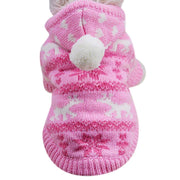 ANG Pull Chien Pull en Tricot De Chien Chandail à Capuche Pet Chat Chiot Manteau Petit Chien De Compagnie VêTements Chauds Costume Rose (S, Rose) - Beewik-Shop.com