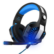 Casque de Jeu,Casque Gamer avec Micro 3.5mm Jack Premium Anti Bruit Audio Stéréo Basse avec LED Lampe Jeux Vidéo Gaming Compatible pour PC Xbox One,PS4, Laptop Tablette Gaming Headset - Beewik-Shop.com