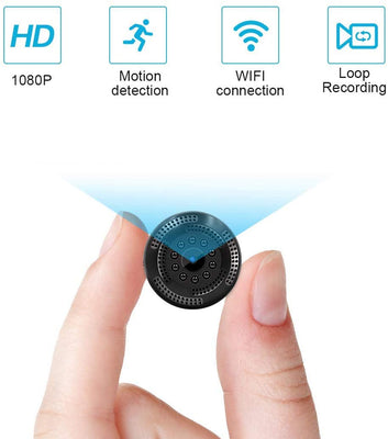 Caméra cachée sans Fil 1080P HD Supoggy, mini Caméra Espion WiFi avec enregistreur vidéo, avec un détecteur de Mouvement de Vision nocturne integrépour, Surveillance à Distance avec un iPhone/ Android/ iPad - Beewik-Shop.com