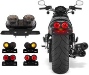 Feu arrière moto 40W 40-LED 2 feux de freinage avec clignotants intégrés et phares Support de plaque d'immatriculation pour Harley (Rouge) - Beewik-Shop.com