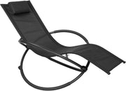 WOLTU LS002sz Chaise Longue Pliable Bain de Soleil pour Jardin fauteil Relax Baignoire en Tissu Respirant Charge maximale 160 kg, Noir - Beewik-Shop.com
