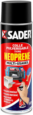 Sader Colle Néoprène Multi-Usages en Aérosol, Opaque, 500 ml - Beewik-Shop.com