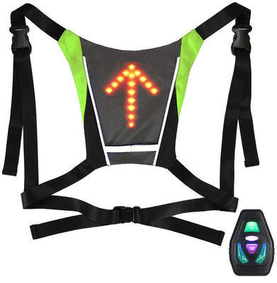 Lixada Gilet de Cyclisme USB Rechargeable Réfléchissant Sac à Dos avec LED Clignotant Télécommande en Plein Air Sport Sac de Sécurité Gear pour Cyclisme Courir Marche Jogging - Beewik-Shop.com