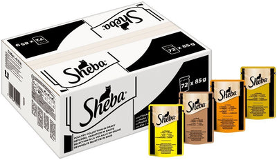 Sheba Mini Filets Sachets Fraîcheur pour Chat Adulte en Sauce 72x85g - Beewik-Shop.com