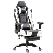 Storm Racer Grande Taille Racing Chaise de Gaming Dossier Haut Siège et Réglable Repose-pied Avec Têtière Support Lombaire Flexible Idéal Pour Chaise (blanc) - Beewik-Shop.com