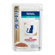 Royal Canin Renal avec le Thon Bouchées en sauce pour les chats (12 Sachets, 85 g) - Beewik-Shop.com