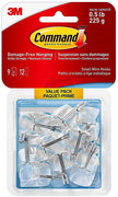 3M 17067CLR-VP Command Lot de 9 crochets métalliques Transparent - Beewik-Shop.com