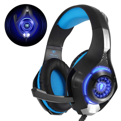 Beexcellent GM-1 Casque Gaming PS4, Casque Gamer avec Micro Premium Anti Bruit Audio Stéréo Basse avec LED Lampe Jeux Vidéo Gaming Compatible pour PC Xbox One Laptop Tablette - Beewik-Shop.com