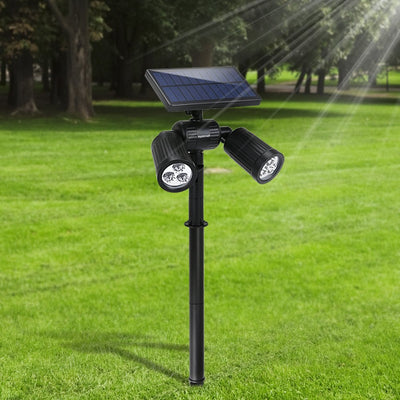 6 LED Lampe Solaire Projecteur Lumière de Sécurité Etanche Extérieur 2 en 1 Lampe Murale Eclairage en Terre avec 350 Lumens pour Jardin Spots Encastrés de Sol Allée Cour Terrasse Patio Mur (6LED) - Beewik-Shop.com