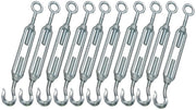 VEDA® - Lot de 10 solides tendeurs à crochet et œillet M5 galvanisés - Beewik-Shop.com