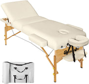 TecTake Table Lit de Massage Pliante Portable - diverses couleurs au choix (Beige) - Beewik-Shop.com