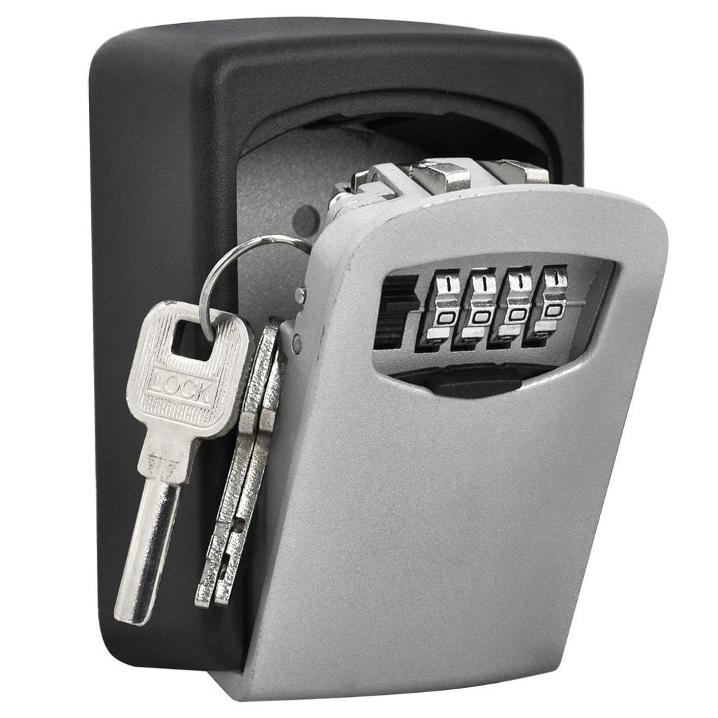 Boîte à clés sécurisée Ttrwin avec serrure à 4 chiffres avec code supérieur Grandes clés Boîte étanche à l'eau et antirouille Boîte à clés murale pour un