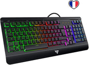 VicTsing Clavier Gamer Filaire Ultra Mince, Tout Métallique USB Ergonomique LED Rétro-éclairage avec Raccourci Multimédia, Repose-Poignet pour PS4, PC, Ordinateur, Bureau, Jeux - Beewik-Shop.com