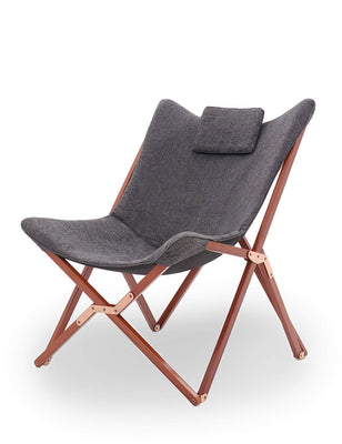 Suhu Chaise Longue Pliable Fauteuil Salon Relax Galette Chaises Pliante Exterieur Fauteuil Relaxation Design Pouf Fauteuils Butterfly Fauteuil Pliant Tissu en Bois De Jardin Plage Gris Foncé - Beewik-Shop.com