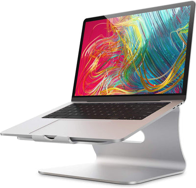 Bestand Support pour Ordinateur de Bureau pour Apple MacBook, MacBook Air/Pro, Huawei MateBook, HP, Lenovo, ASUS Laptop (Argent) - Beewik-Shop.com