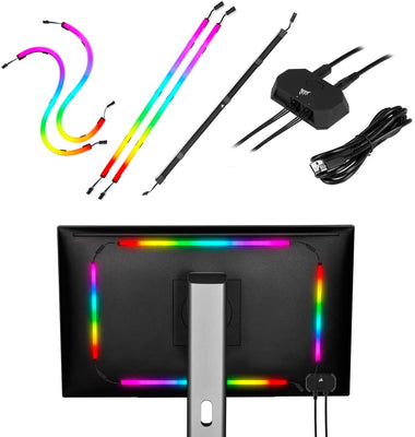 Corsair iCUE LS100 Smart Lighting Strip Starter Kit (Paramétrables Individuellement LED, Diffusion de Lumière Intégrée, Installation Rapide) 2x 450mm Bandes, 2x 250mm Bandes & Contrôleur d’éclairage - Beewik-Shop.com