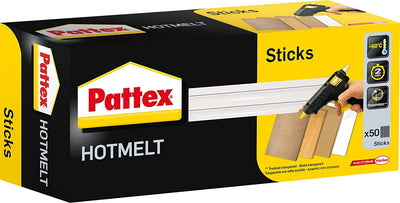 Pattex 113913 Bâtons de colle à chaud 1 kg, Transparent, Set de 50 Pièces - Beewik-Shop.com