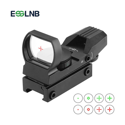 ESSLNB Viseur Point Airsoft Rouge 5 Paramètres de Luminosité avec monture pour piste Picatinny 20mm/22mm Picatinny et Couverture pour Chasse - Beewik-Shop.com