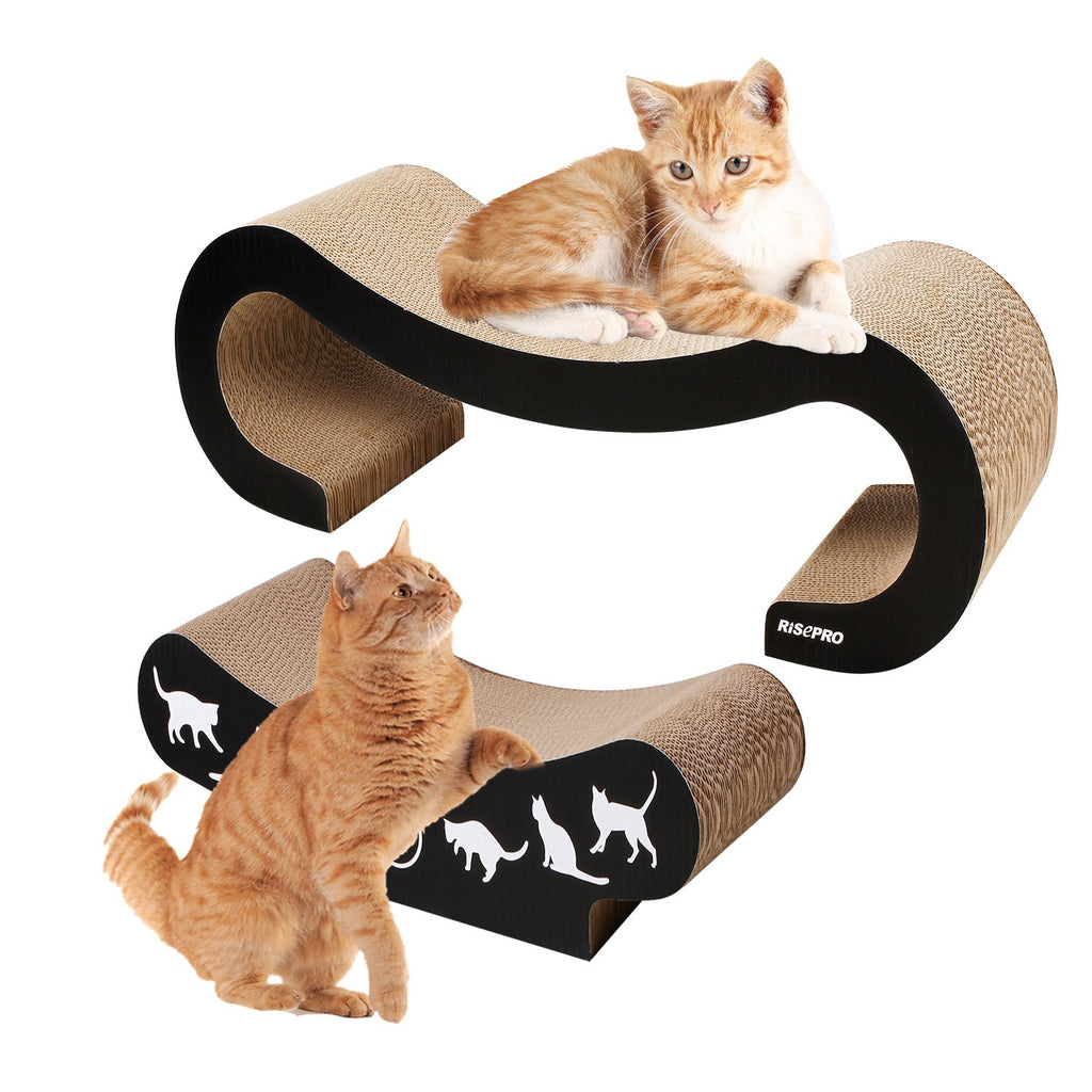 Griffoir Carton Risepro Griffoir Chat 2 En 1 Premium Arbre A Chat Infinity Lounge En Carton Ondule Reversible Ergonomique Griffoir Decoupes Pour Jouet Pour Chat Csb8627 2 Beewik Shop