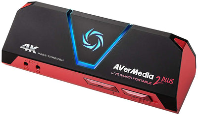 AverMedia Live Gamer Portable 2 Plus - 4K Pass Through, Enregistrez et Streamez vos gameplays en 1080p60, pour PS4 Pro, Xbox One X, Plug&Play, Faible latence avec et sans pc sur carte MicroSD - Beewik-Shop.com