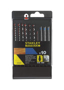 Stanley STA29240 Cassette 10 Lames Fatmax pour Les scies-sauteuses Bosh, Forme en T pour Le Bois et Le métal, Noir - Beewik-Shop.com