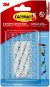 Command Pack de 20 Clips décoratifs avec 24 languettes Transparent - Beewik-Shop.com