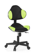 hjh OFFICE 634130 chaise de bureau enfant KIDDY GTI-2 noir/vert sans accoudoirs - Beewik-Shop.com