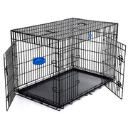 SONGMICS Cage pour Chien 2 Portes Pliable et Transportable avec Poignées et Plateau Noir XXXL 122 x 76 x 81 cm PPD48H - Beewik-Shop.com