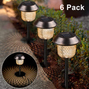 Xddias Lot de 6 lampes solaires de jardin en acier inoxydable Lampe solaire d'extérieur Lampe solaire étanche pour jardin, effet de lumière LED Décoration pour extérieur terrasse pelouse jardin jardin - Beewik-Shop.com