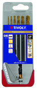 Tivoly A21 – Lot de 6 forets pour métal DIN 338 HSS + TIN Diamètre de 2, 3, 4, 5, 6, 8 mm - Beewik-Shop.com