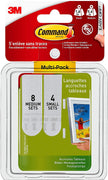 3M Command Pack de 12 paires de Languettes Repositionnables : 8 paires Moyennes, 4 paires Petites - Beewik-Shop.com