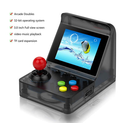 Anbernic Console de Jeux Portables Rétros 3 pouces, 520 Jeux Classiques intégrés, Couleur Transparente Noir, magnifiques cadeaux pour donner aux enfants - Beewik-Shop.com