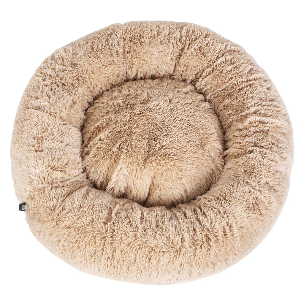 Pedy Panier Chat Lit Pour Chaton Doux Panier Pour Chat Et Petit Chien Doux Et Lavable Niche Interieure Lavable 59 59cm Tapis Anti Derapant Doux Et Tapis Souple Coussin Amovible Brun Clair