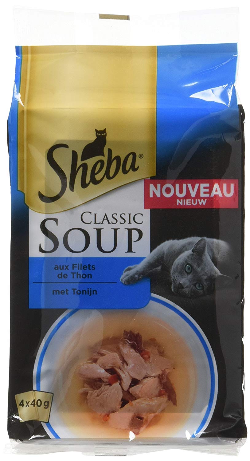 Nourriture Pour Chat Sheba Sheba Soupes Aux Filets De Thon Pour Chat 4 X 40 G Set De 12 48 Sachets Fraicheur