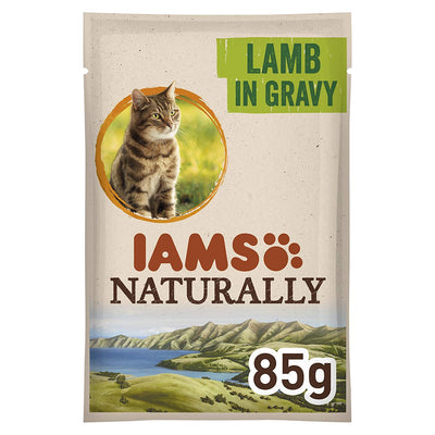 IAMS Naturally Chat Adulte Sachet Humide Agneau Nouvelle Zelande en Sauce 24 x 85 g - Beewik-Shop.com