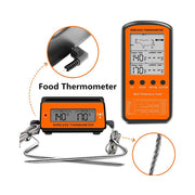 Thermomètre Alimentaire À Distance Sans Fil Noir -50 ~ 300 ° C Hygiène Contrôle chaîne du froid Agroalimentaire Cuisine - Beewik-Shop.com