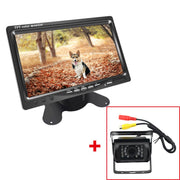 Moniteur LCD 7" Camion bus DC avec caméra HD pour le stationnement à l'arrière du Système vidéo, le camera est de couleur noir - Beewik-Shop.com