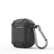 Boîte de chargement Etui pour écouteurs Bluetooth Etui pour casque sans fil Housse de protection portable Accessoire de peau noir, Pour Apple Airpods - Beewik-Shop.com