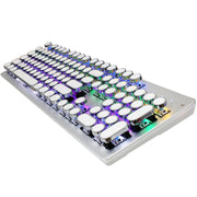 Clavier de jeu filaire, Sensation mécanique Multi-effet rétro-éclairé Mode USB 104 Keycaps pour PC et Mac Gamers argent - Beewik-Shop.com