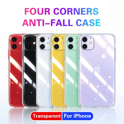 De luxe En Silicone Antichoc coque de téléphone Pour iphone 11 Pro X XR XS MAX Protection Transparente Couverture Arrière Pour iphone 7 6 8 Plus Étui - Beewik-Shop.com